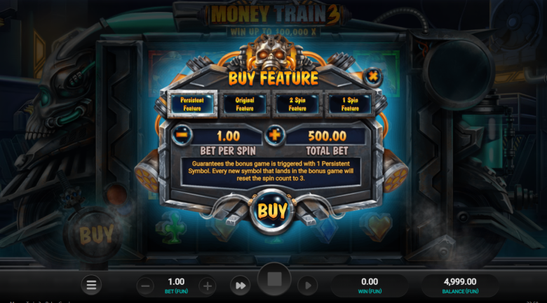 How to buy a bonus in Money Train 3